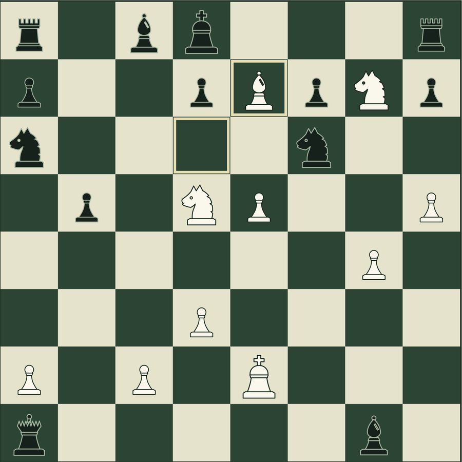 The Immortal Game, final position, forest style